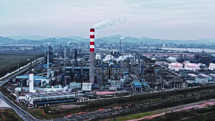 宁波镇海炼化厂多角度航拍工业风
