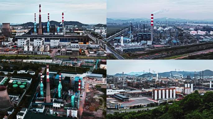 宁波镇海炼化厂多角度航拍工业风