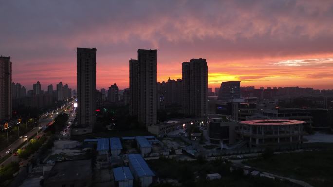 宿迁吾悦广场商场落日