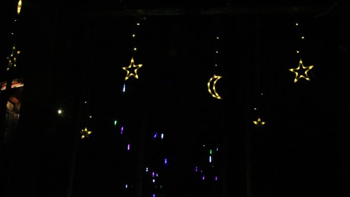 闪耀的月亮灯星星灯 园艺装饰