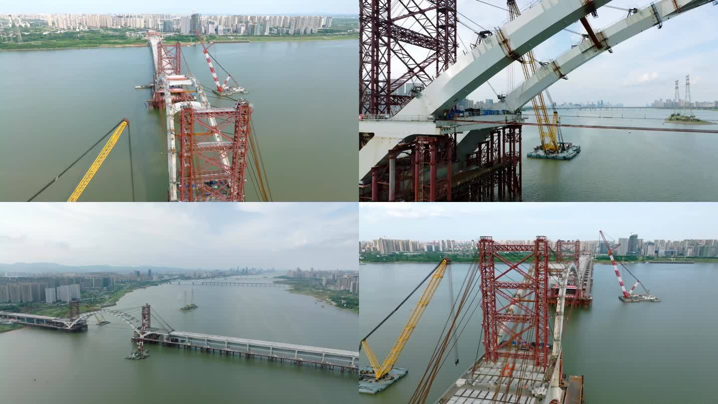 复兴大桥建设画面