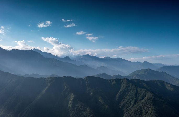 群山 高山  延时 航拍 山川 大山蓝天