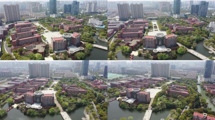 无锡天一中学航拍4K素材