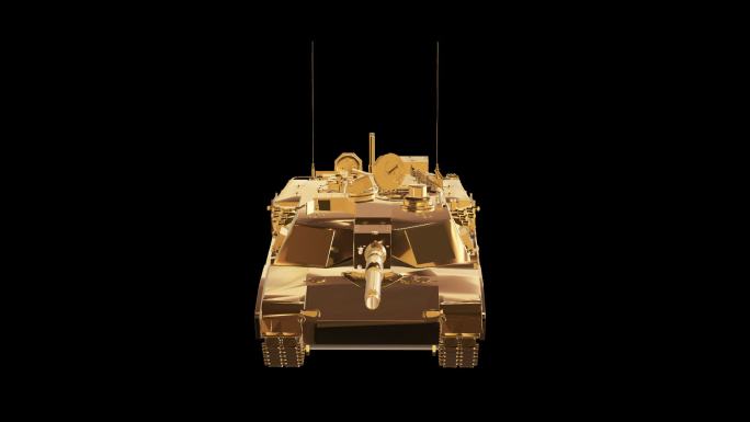 M1A2坦克装甲车黄金版效果展示通道素材