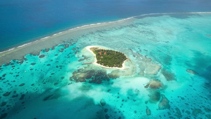 4K｜太平洋海洋塞班岛军舰岛旅游航拍延时