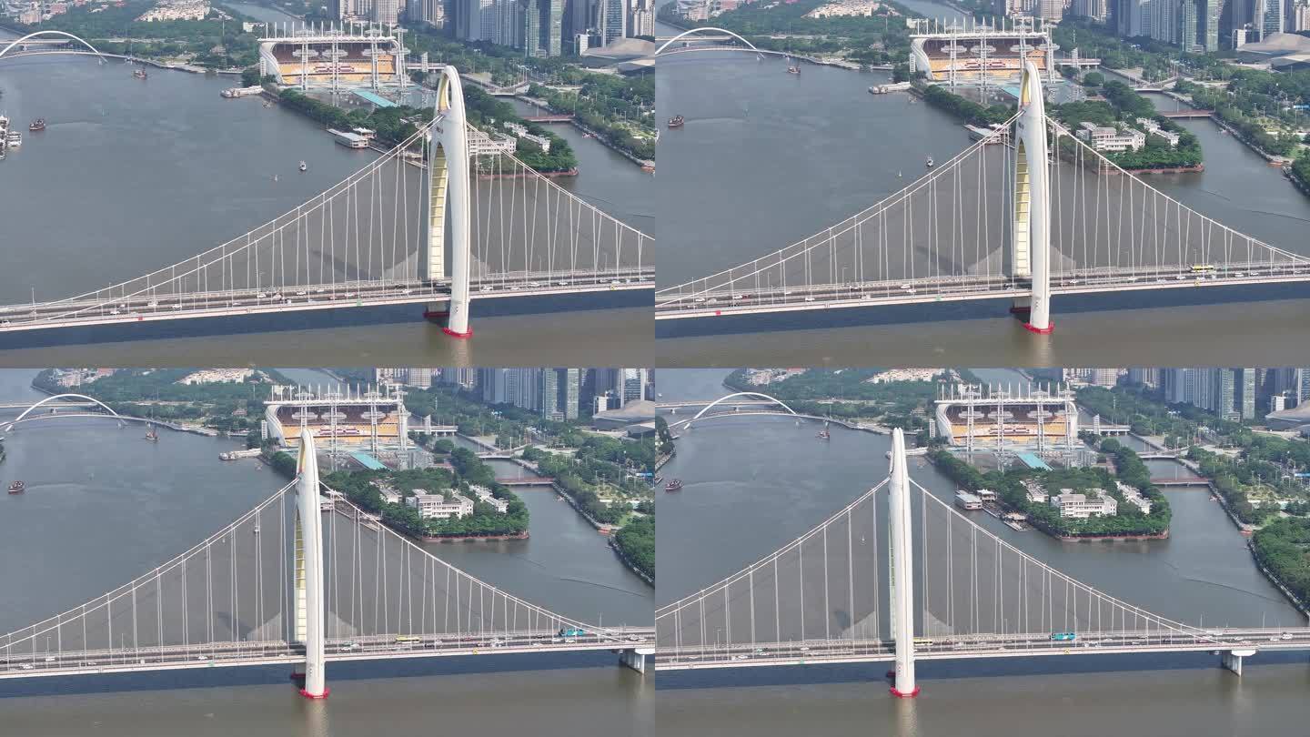广州猎德大桥航拍