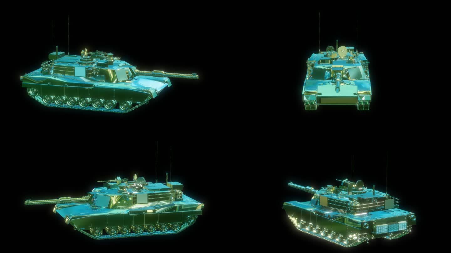 M1A2坦克装甲车赛博朋克元宇宙通道素材