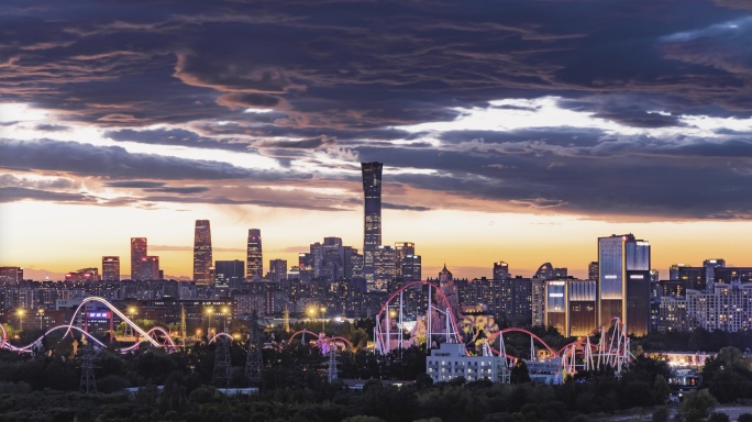 【8K】北京欢乐谷 城市夜景