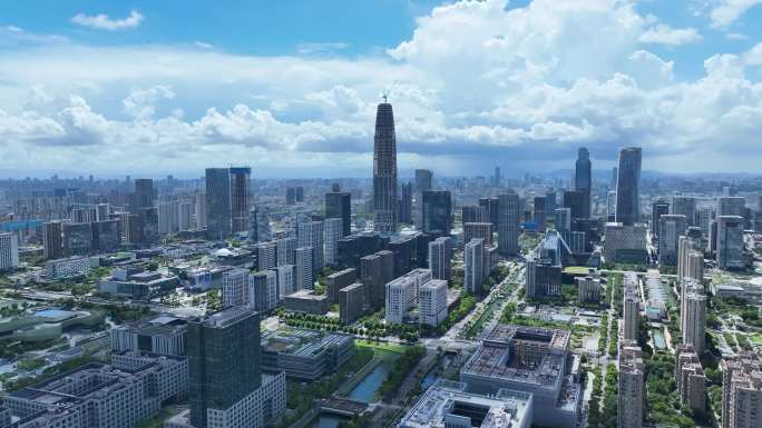 宁波东部新城延时航拍最新2023