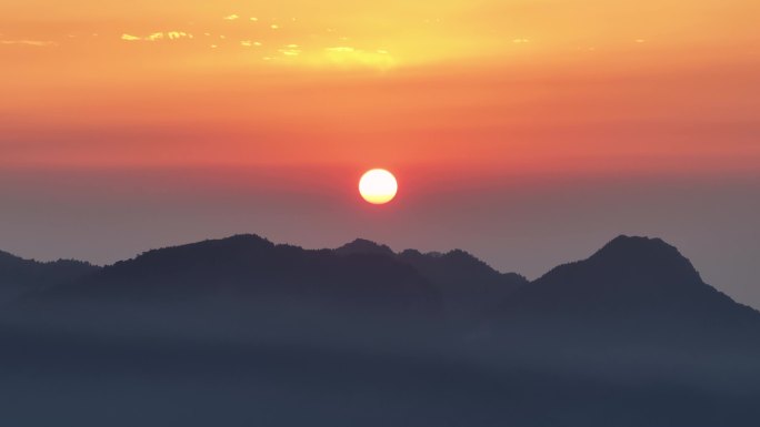 日出素材——什邡市蓥华山钟鼎寺日出