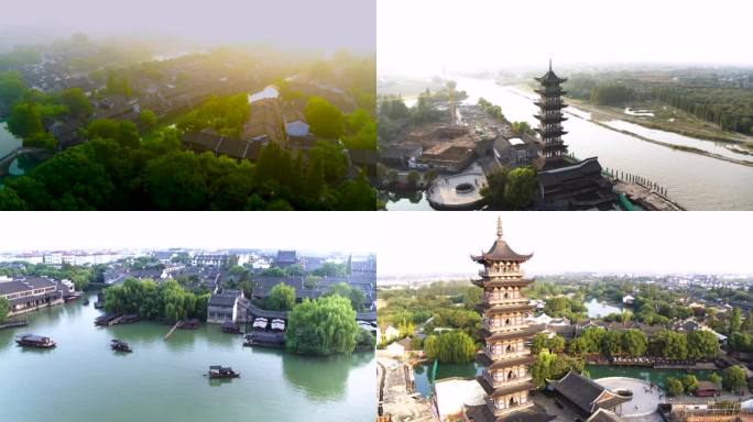 古镇 小桥流水 烟雨