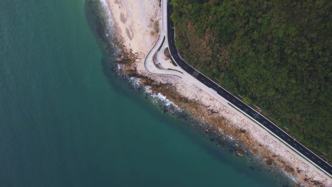 航拍深圳杨梅坑鹿嘴大道