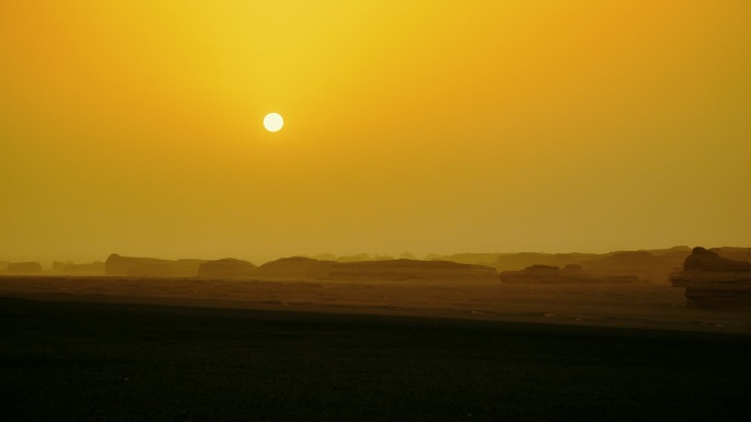 荒漠沙漠太阳升起日出