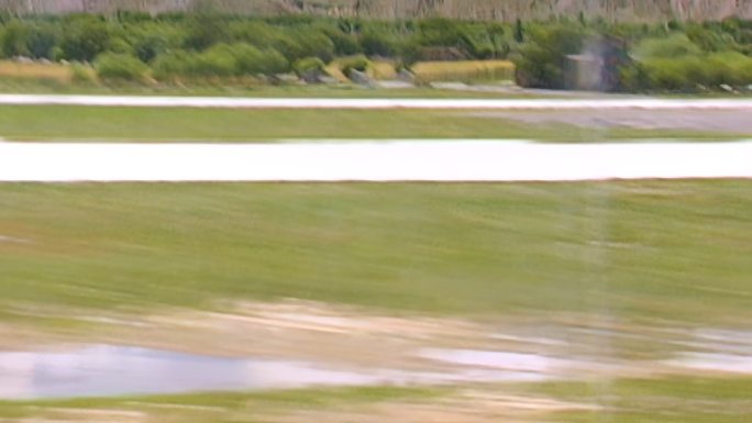 拉萨机场 飞机落地 飞机拍摄