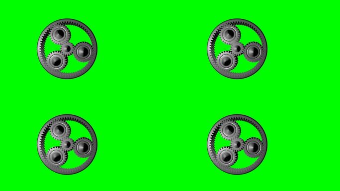 齿轮行星齿轮联动绿幕1可循环播放