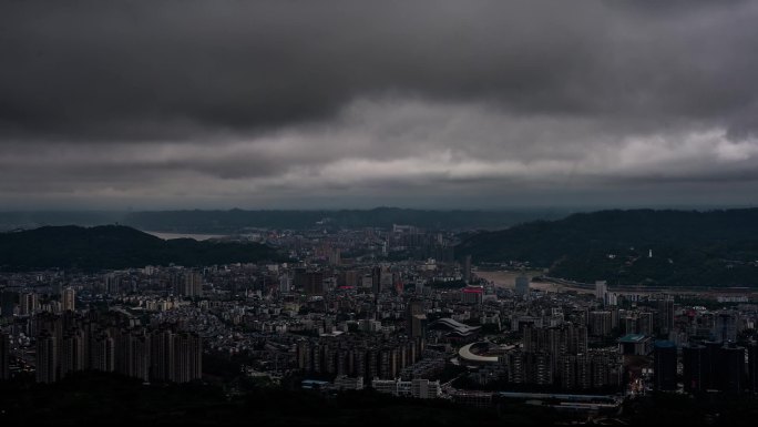 雨后宜宾七星山延时摄影