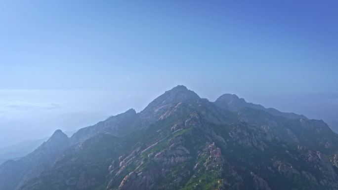 青岛西海岸小珠山平流雾航拍