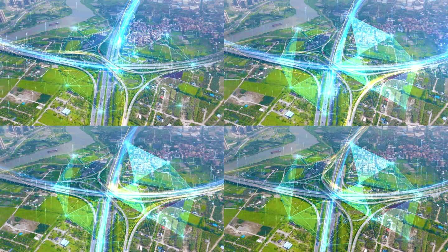 粒子数字城市道路