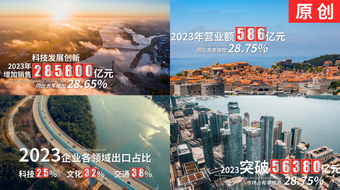 【原创】干净简洁企业科技数据数字滚动