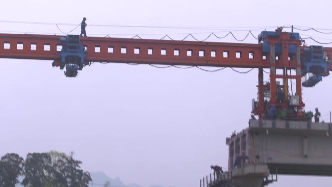 桥梁搭建 中国中铁 大型设备