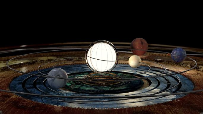 太阳系 抽象艺术 星轨罗盘 星象仪