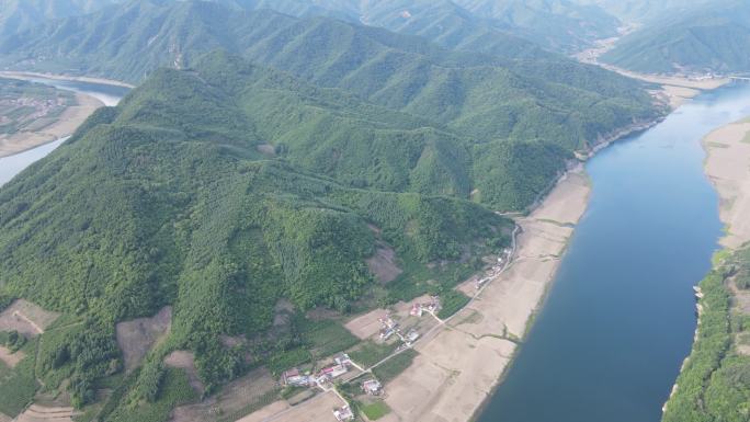 辽宁省丹东市宽甸县浑江大转弯无人机航拍