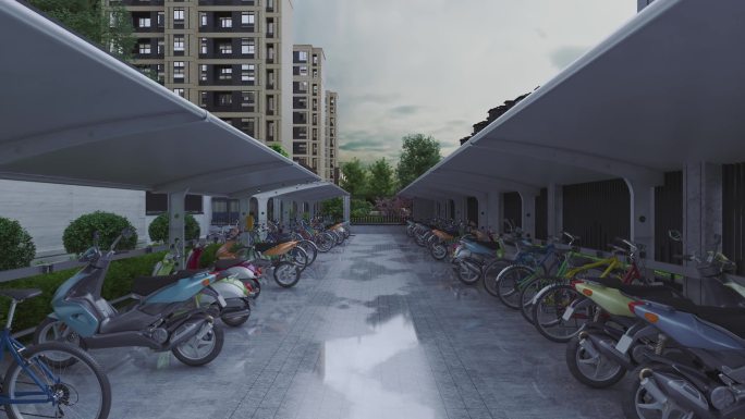 自行车电动车雨棚