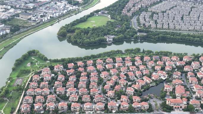 江南浙江绍兴诸暨城市浦阳江别墅区房地产