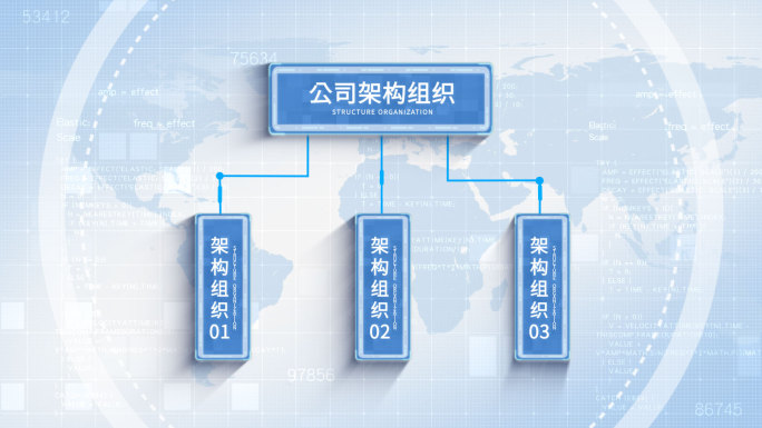 3大科技信息组织架构模板-无插件