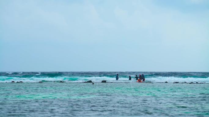 海边度假 深水潜水 沙滩玩耍