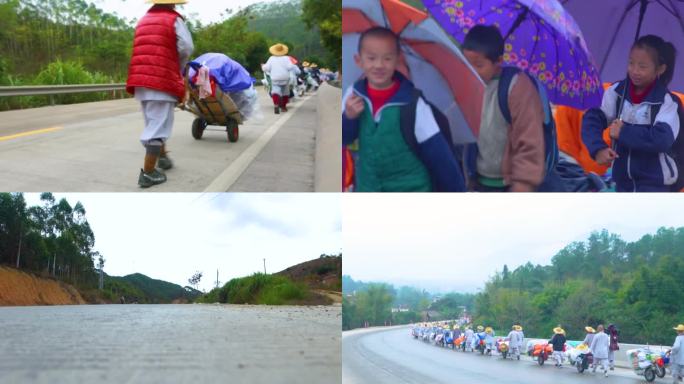 雨中 苦行僧 小推车