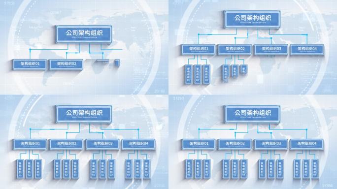 4大科技信息组织架构模板-无插件4