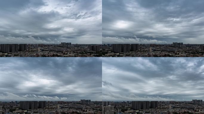 城市天空延时流云延时流动的天空云层延时