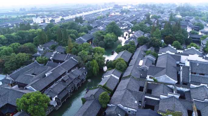 古镇 小桥流水 烟雨