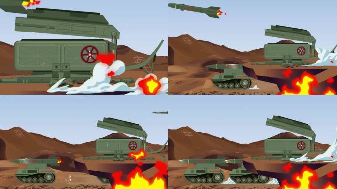 卡通高原战争——训练场火箭弹发射
