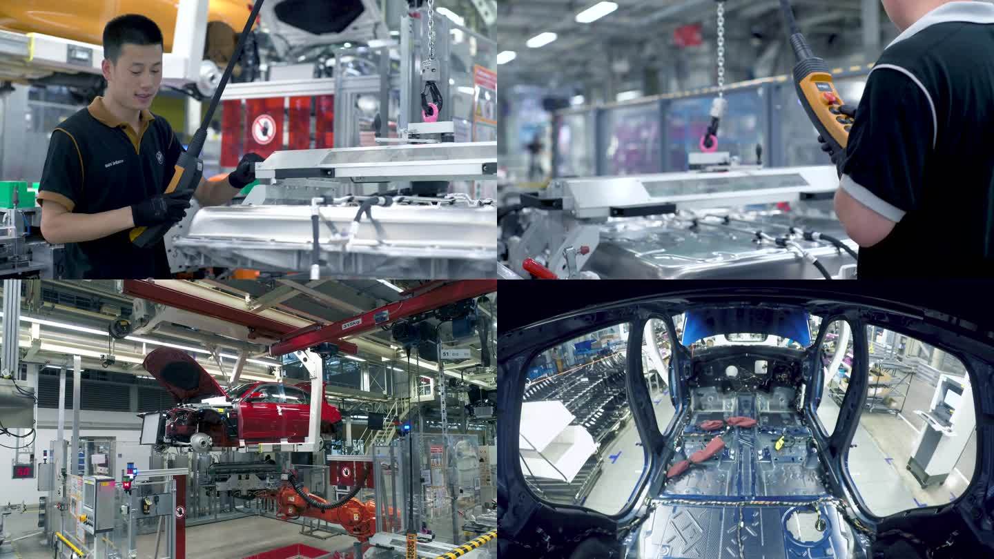 汽车生产车间 汽车框架 机械制造