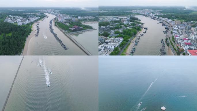 海南琼海市博鳌潭门码头航拍02