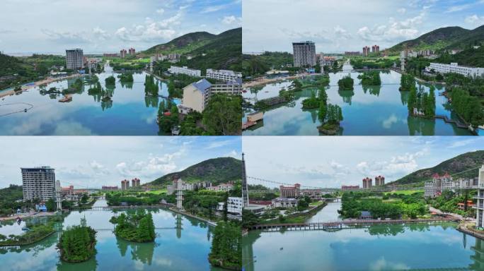 4k广东江门古兜温泉度假区航拍