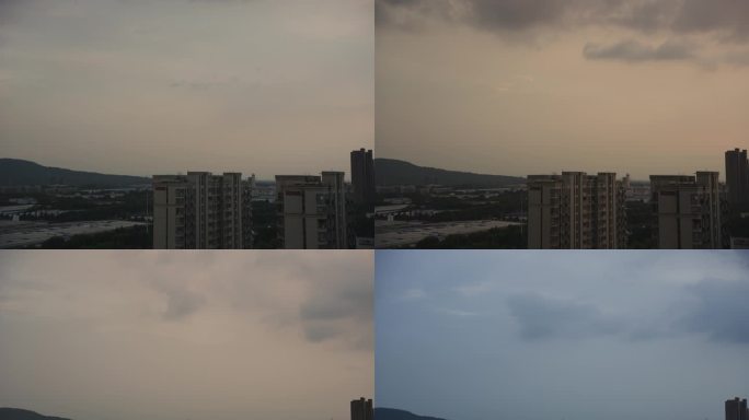 雨后傍晚的延时视频