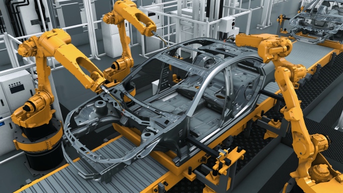 车汽车车辆车身焊接电焊自动化智能车间工厂