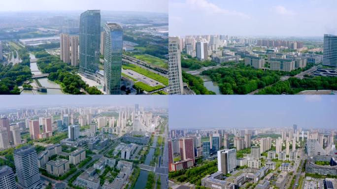 「有版权」航拍昆山花桥城市建筑合集4K2