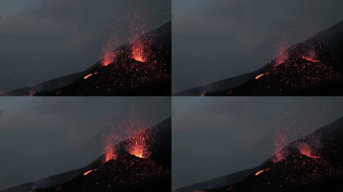 黎明的火山喷发