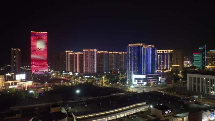 莱山佳世客夜景航拍