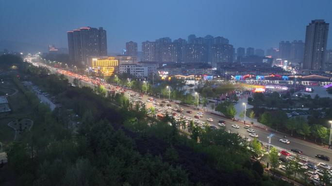 烟台莱山夜景航拍