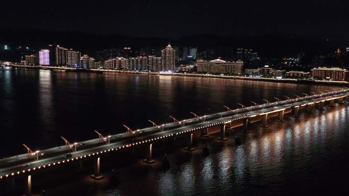 飞云江大桥夜景灯光