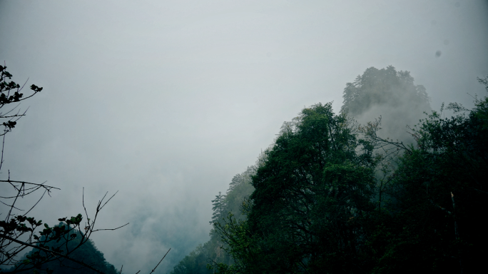 武当山中国山水水墨意境