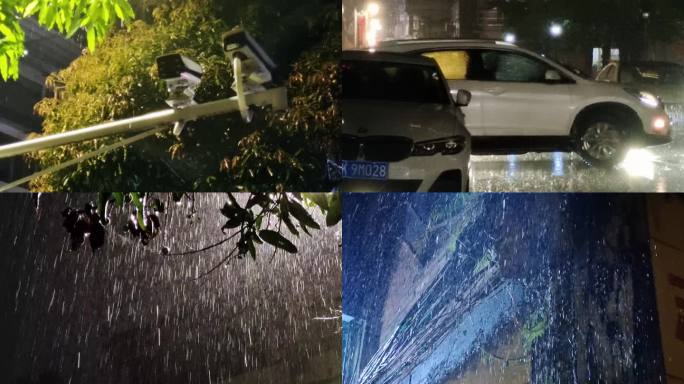 城市雨夜灯光情感光斑伤感城市雨夜视频素材