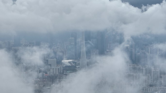 中国广东省广州市天河CBD中轴线建筑群