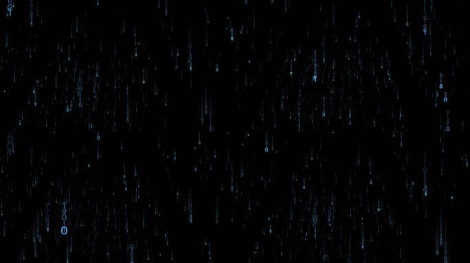 数据线条下落 黑客帝国数字雨信息流向下