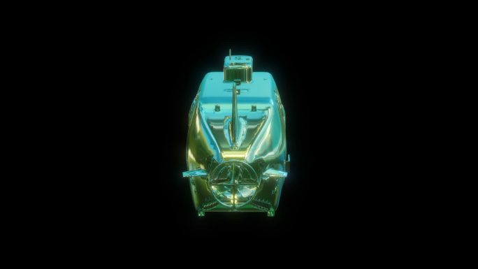 深海载人潜水器赛博朋克元宇宙通道素材
